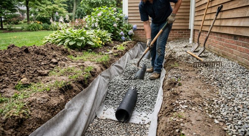 French Drain Clearing in Birmingham, AL