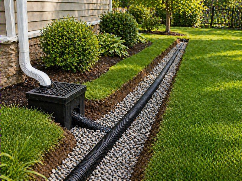 Hillside Drainage Installation in Birmingham, AL